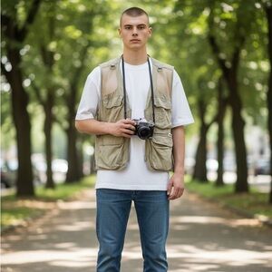 Vtg Domke PhoTogs Vest Photography Mens Sz L Utility Pockets Vented Mesh Comfort